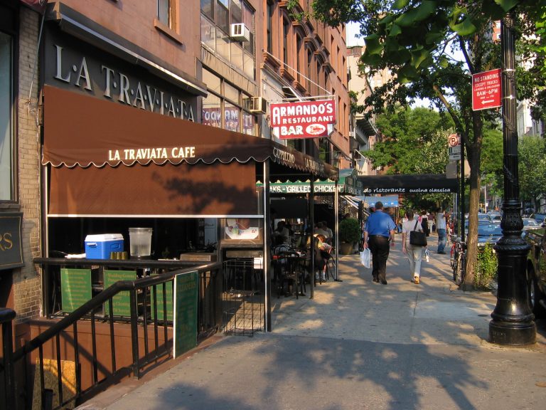 Storefronts along Montague Street, Brooklyn Heights commercial corridor