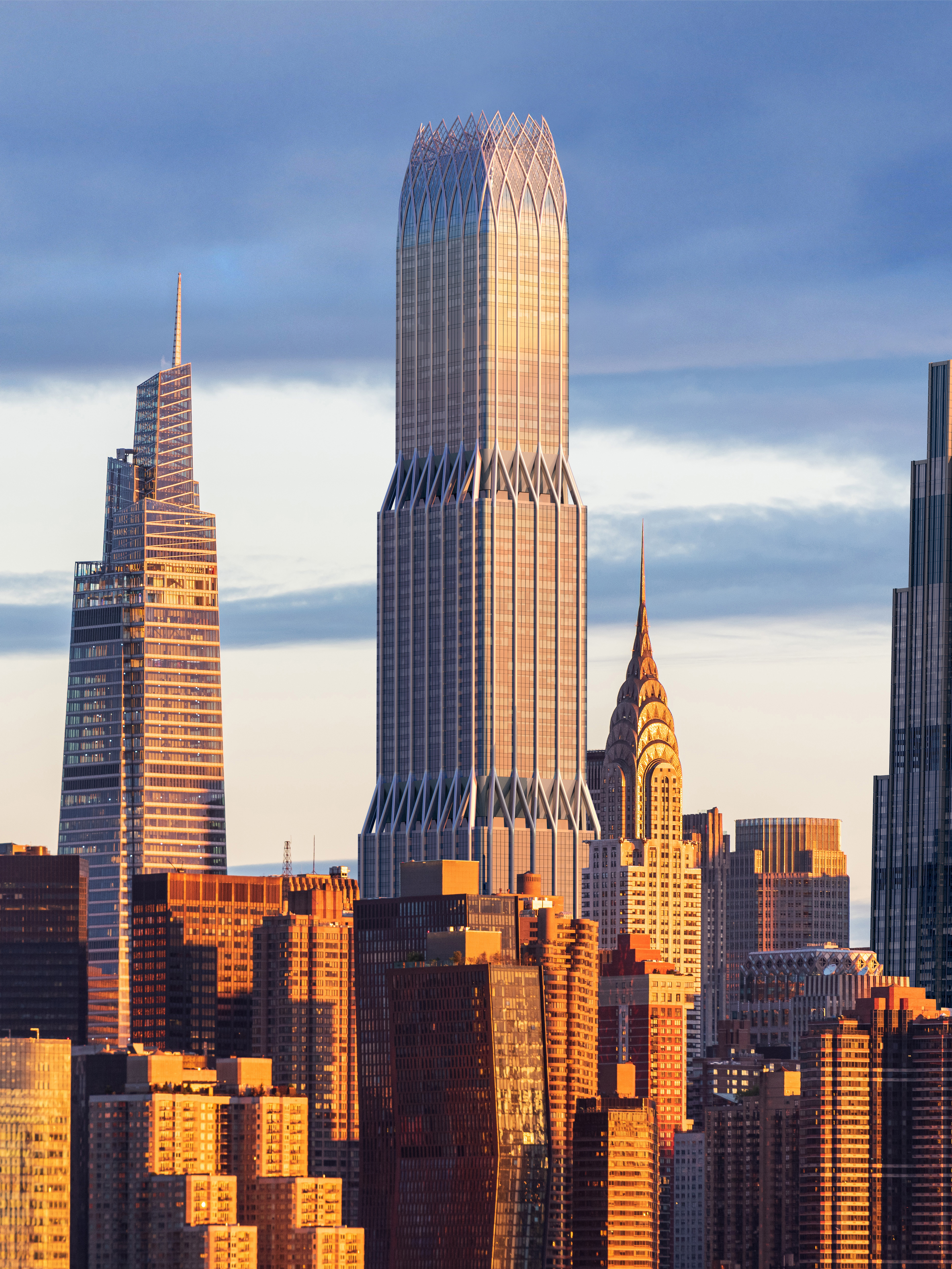 Rendering of the proposed 175 Park Avenue supertall tower next to the Chrysler Building