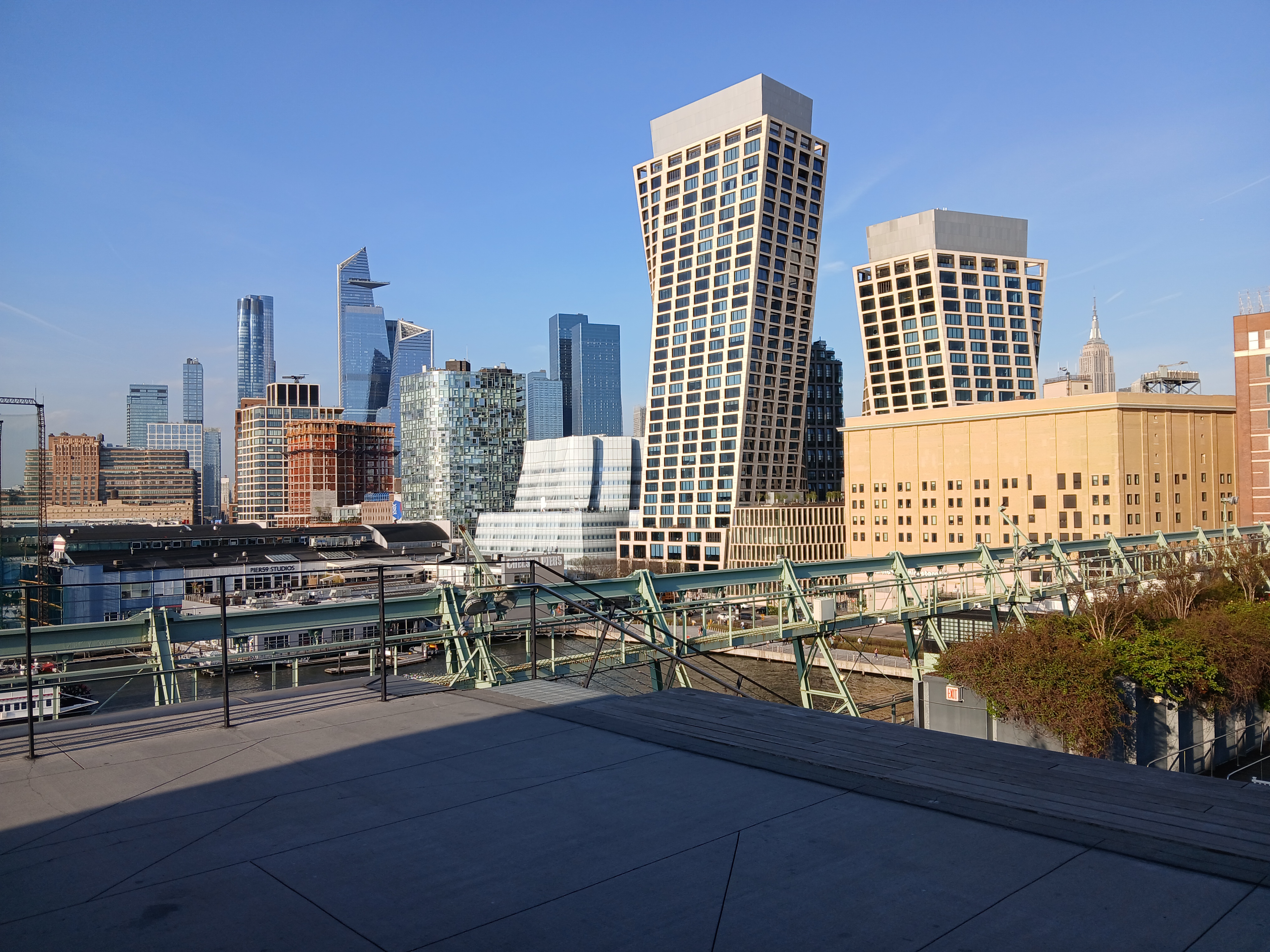 One High Line seen from the Pier 57 rooftop park