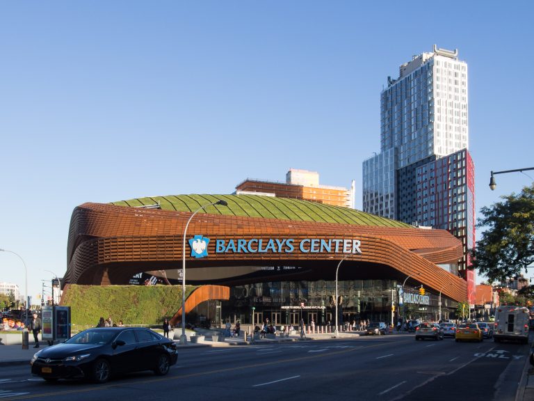 Barclays Center, the completed Phase 1 arena at the heart of Pacific Park