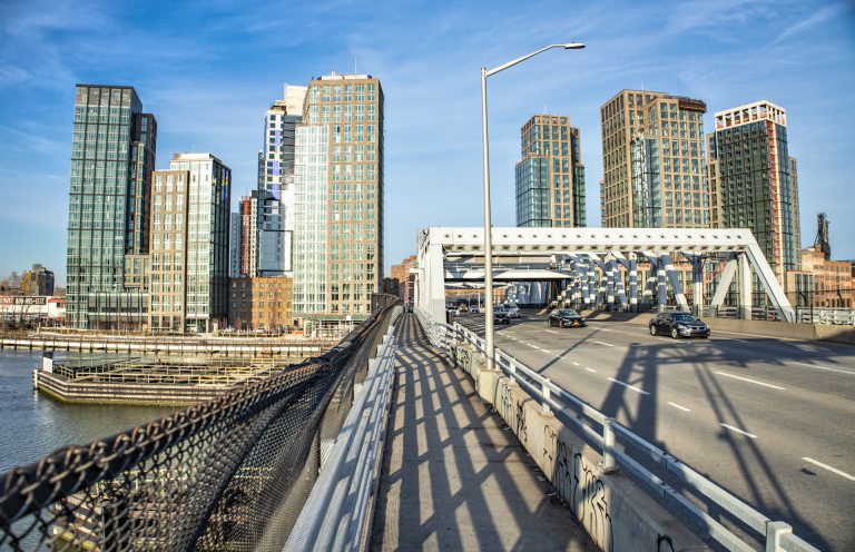 Waterfront towers in Mott Haven seen from the Third Avenue Bridge
