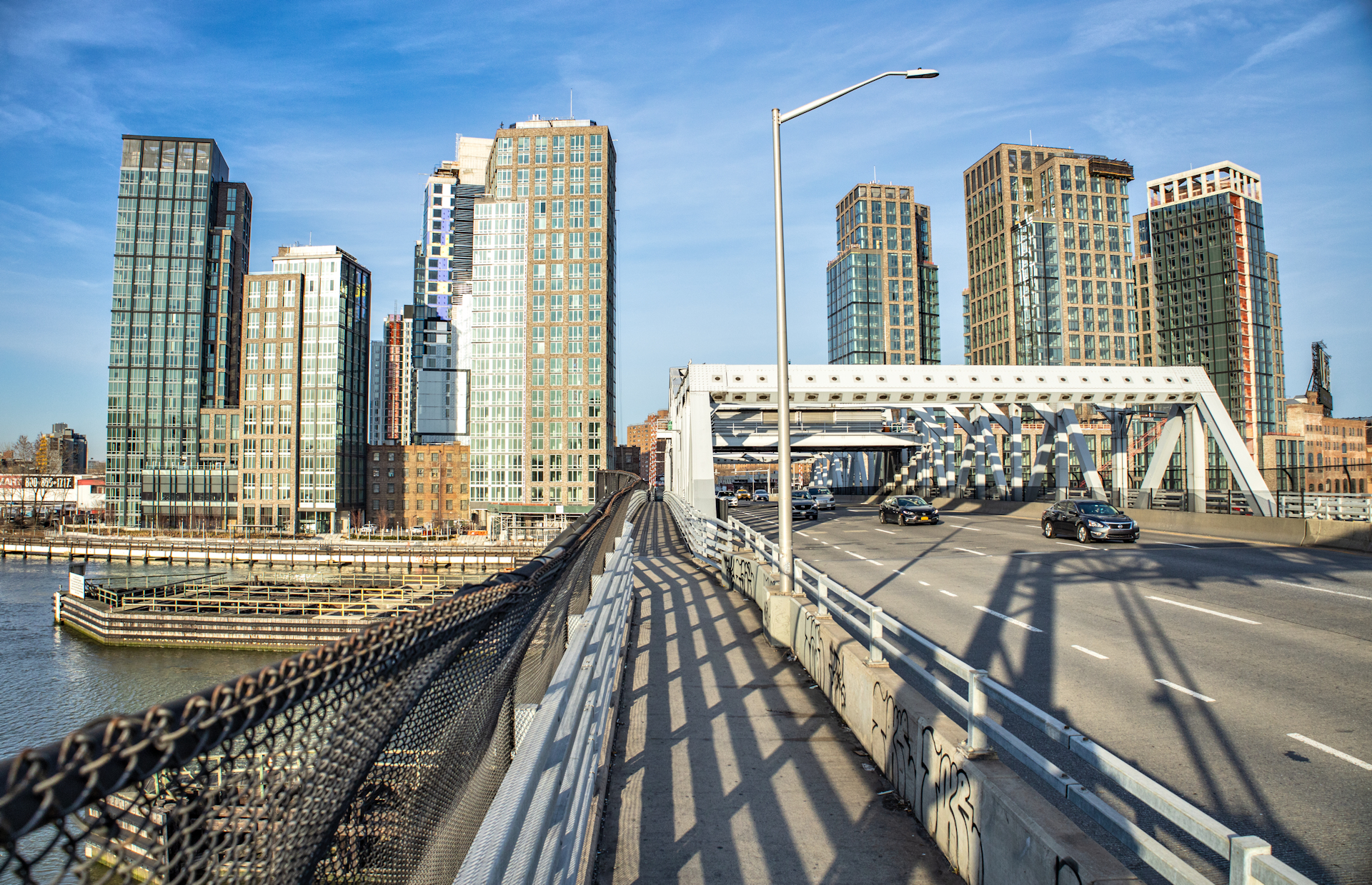 Waterfront towers in Mott Haven seen from the Third Avenue Bridge
