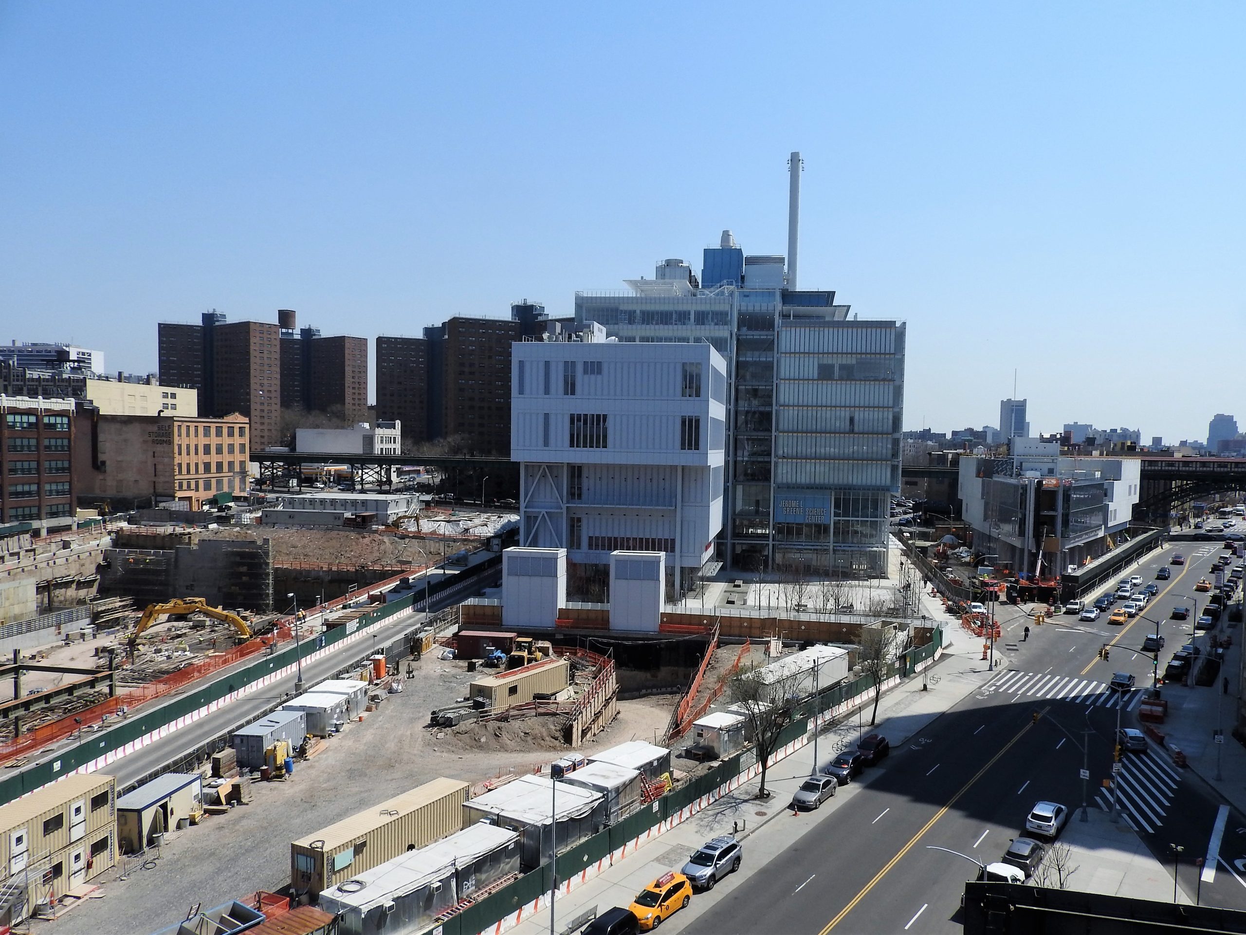 Columbia University's Manhattanville campus under construction in 2018